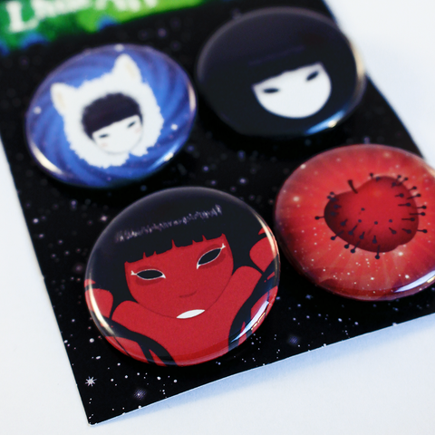 Little Apple Dolls 32 mm Pin Badge Set